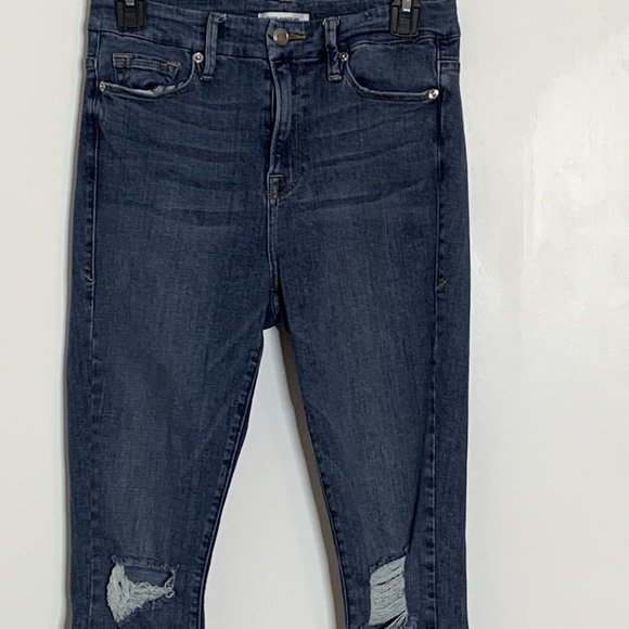 Good American Jeans Good Legs 8/29 Distressed Skinny Blue084 Made in USA - Picture 12 of 12